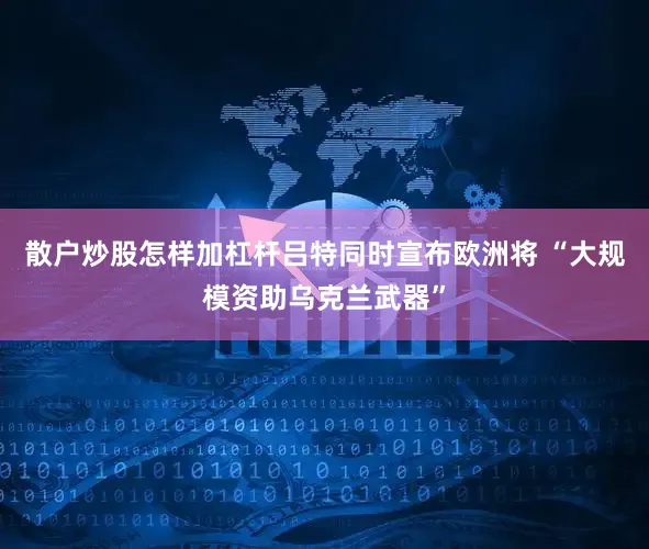 散户炒股怎样加杠杆吕特同时宣布欧洲将 “大规模资助乌克兰武器”